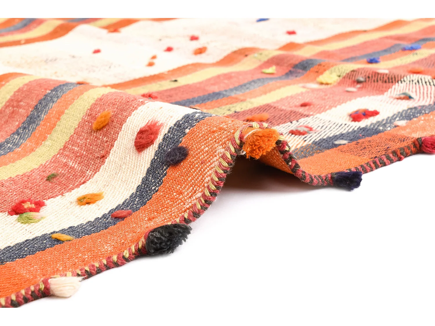 Tapis de laine 118x206 orange Jajim