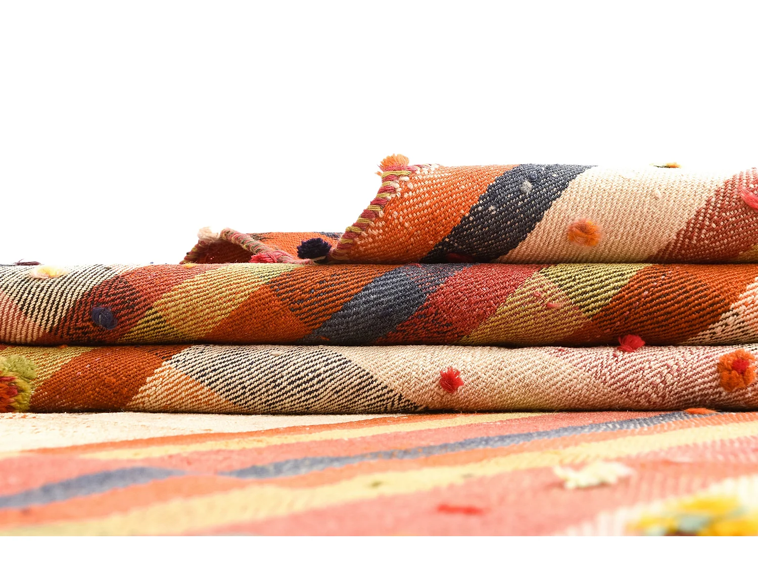 Tapis de laine 118x206 orange Jajim