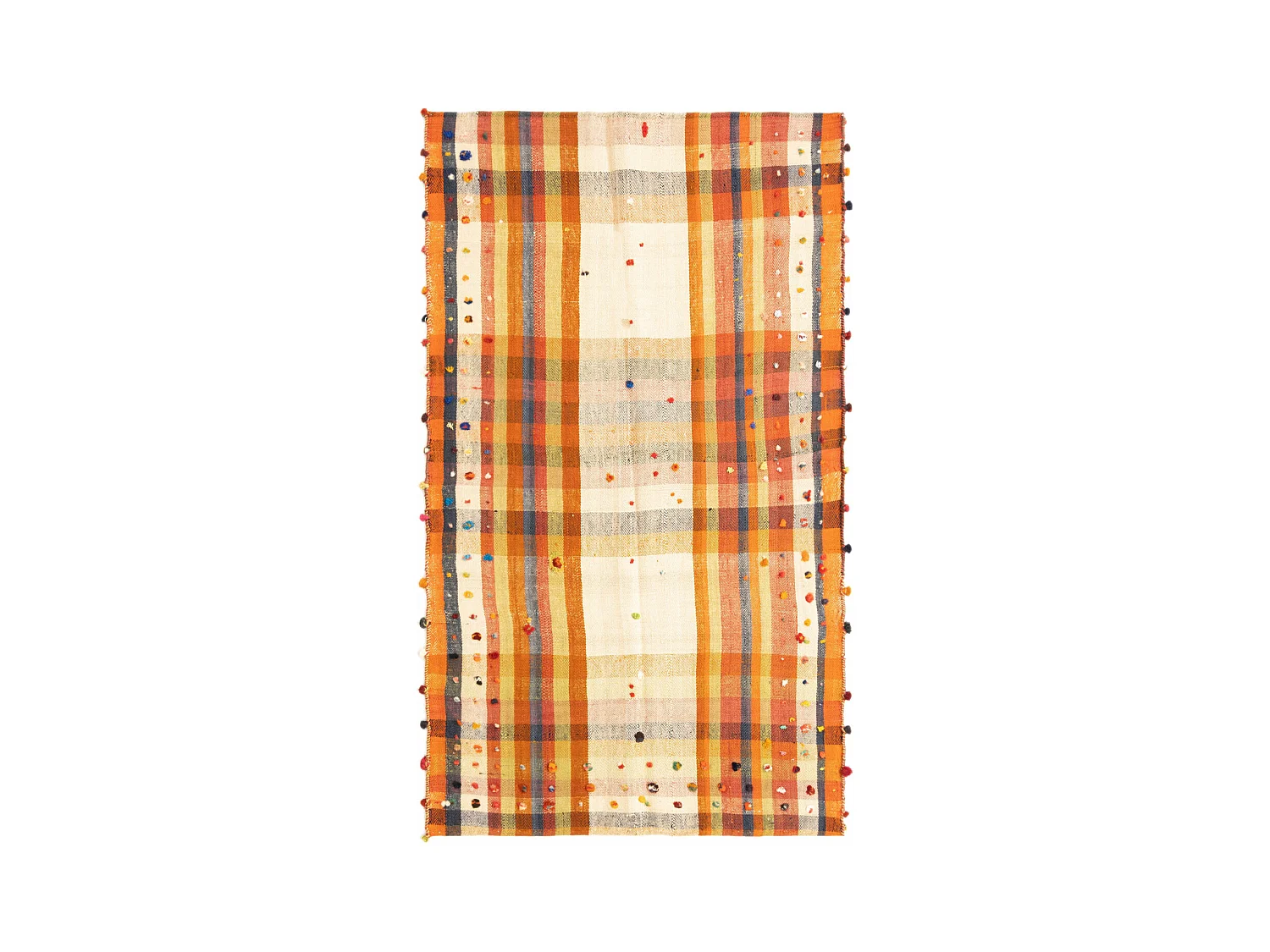 Tapis de laine 118x206 orange Jajim
