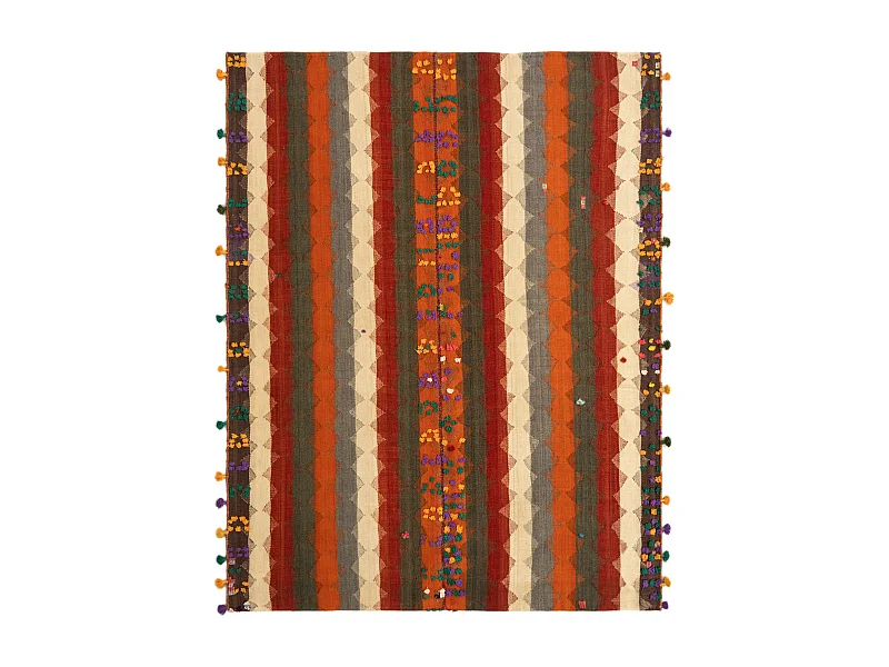 Tapis de laine 156x202 orange Jajim