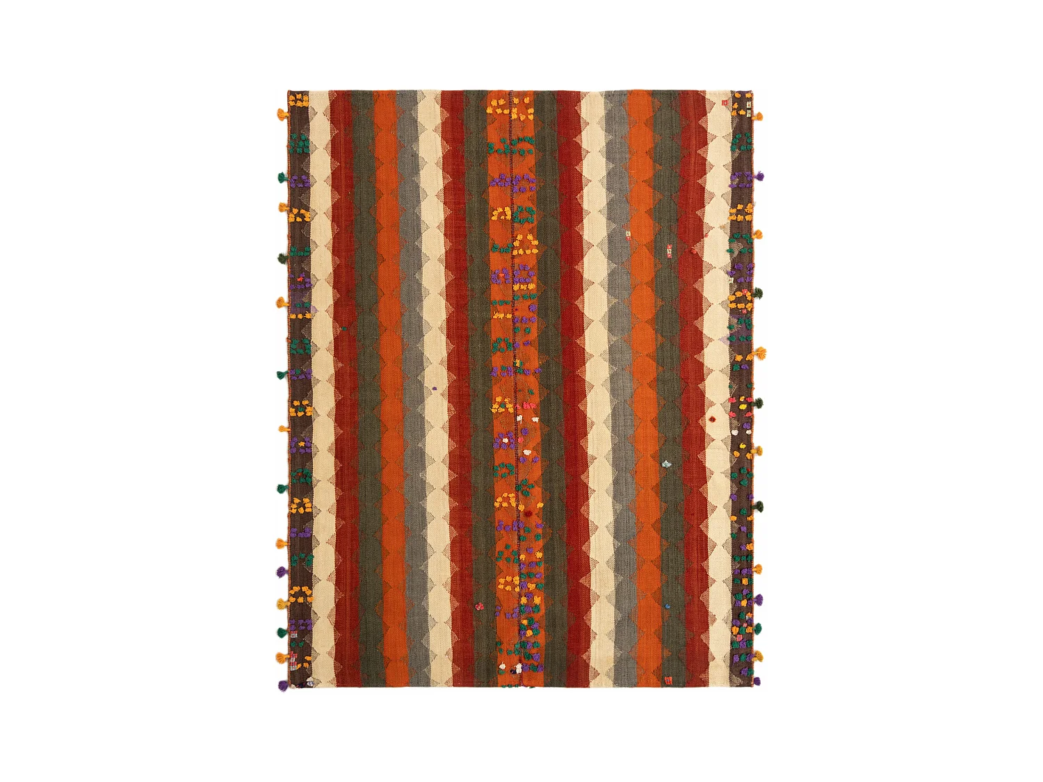 Tapis de laine 156x202 orange Jajim