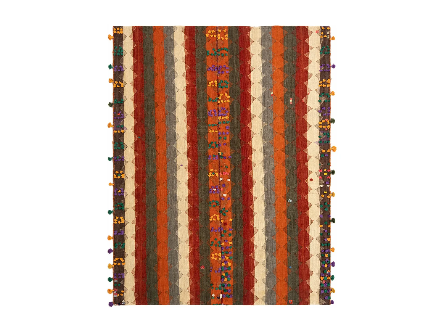 Tapis de laine 156x202 orange Jajim