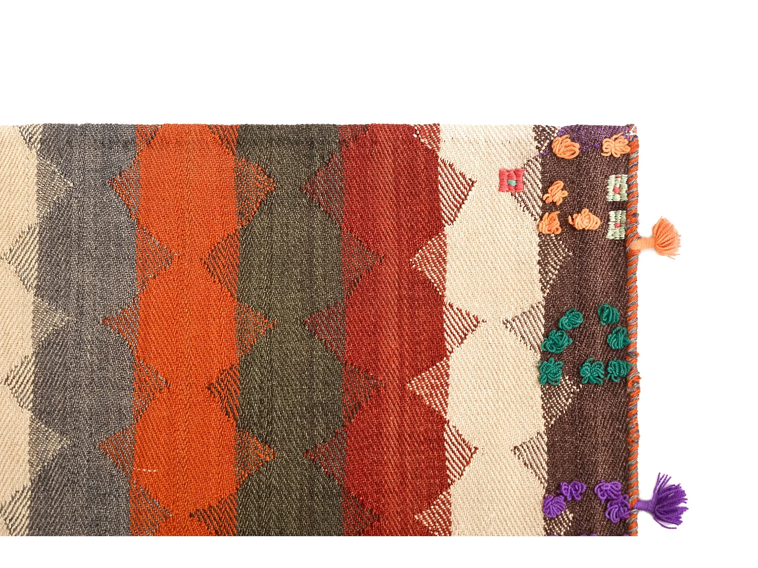 Tapis de laine 156x202 orange Jajim