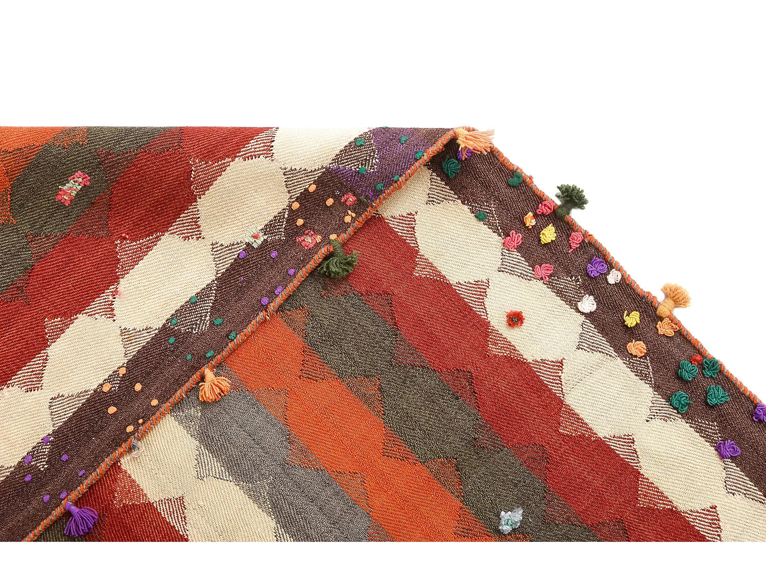 Tapis de laine 156x202 orange Jajim