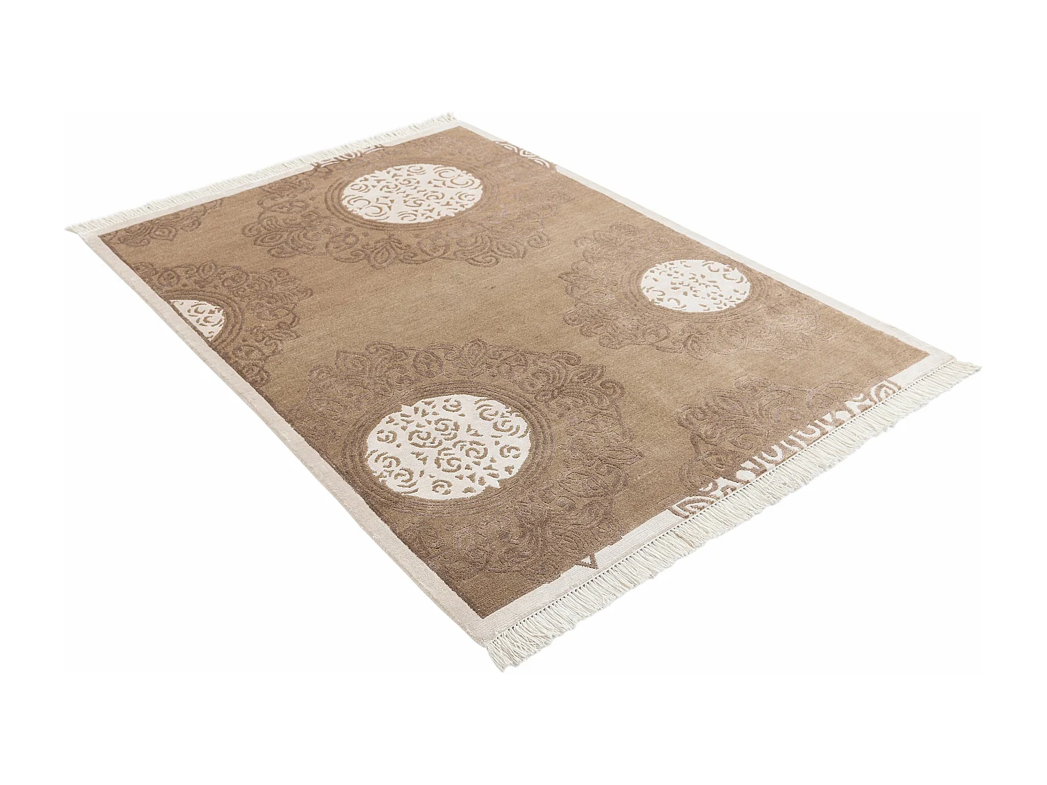 Tapis de laine 124x188 brun Darya
