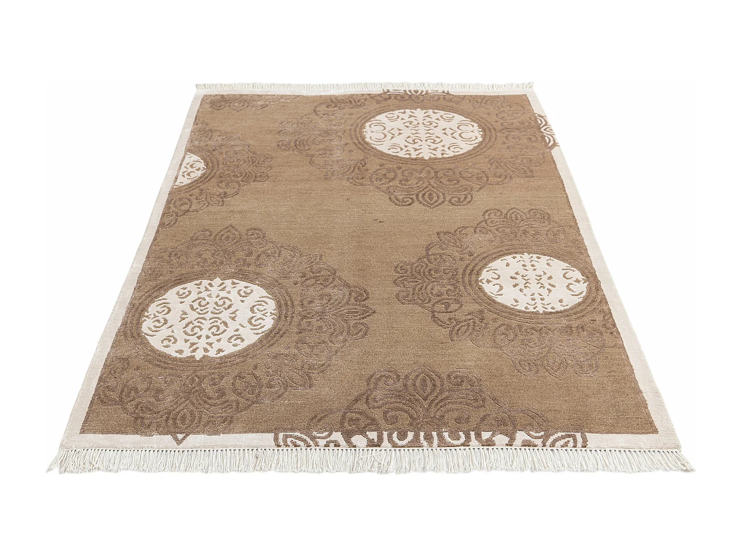 Tapis de laine 124x188 brun Darya