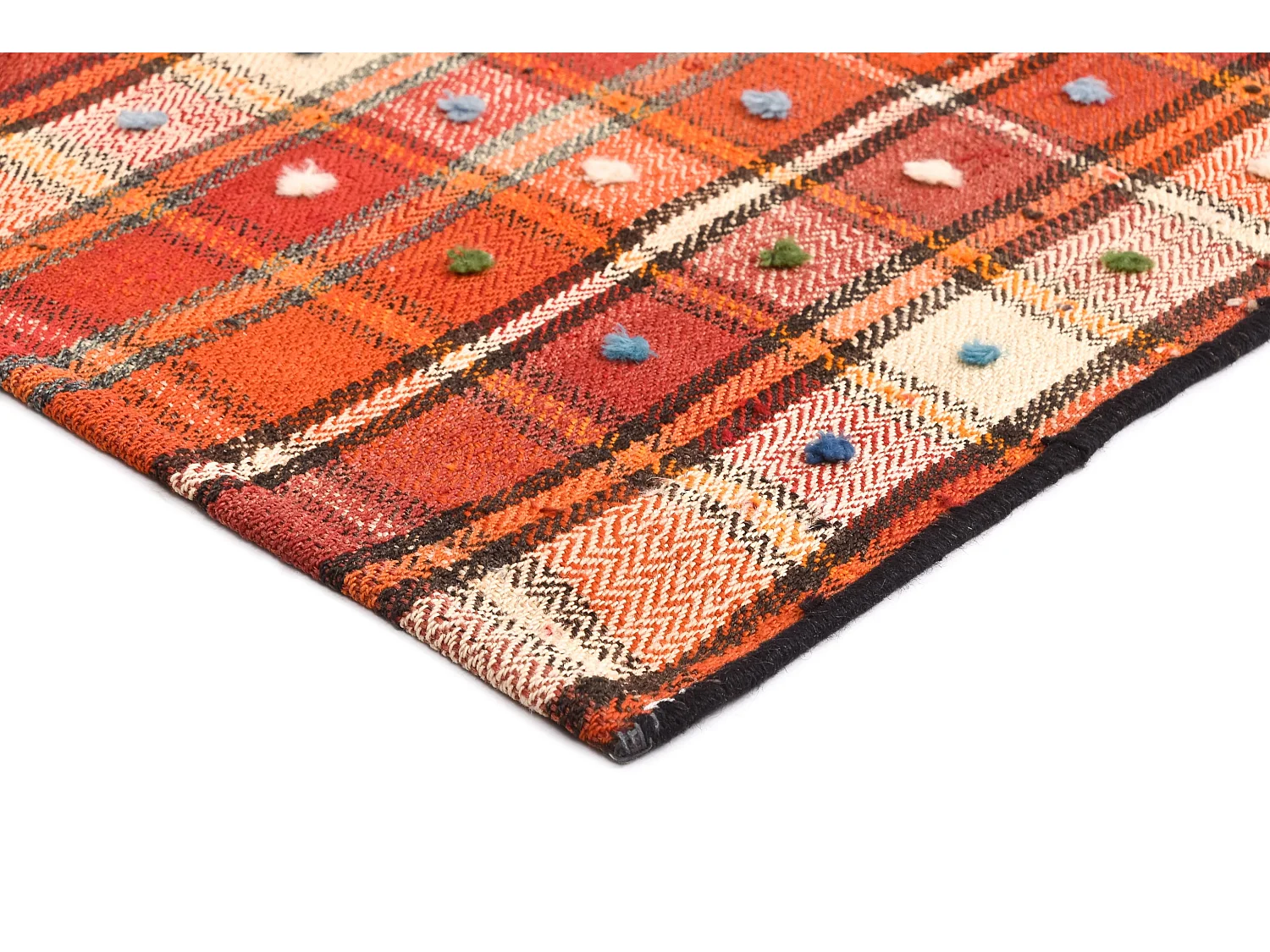 Tapis de laine 130x216 rouge Jajim