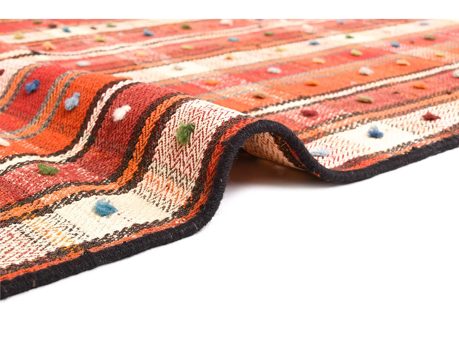 Tapis de laine 130x216 rouge Jajim