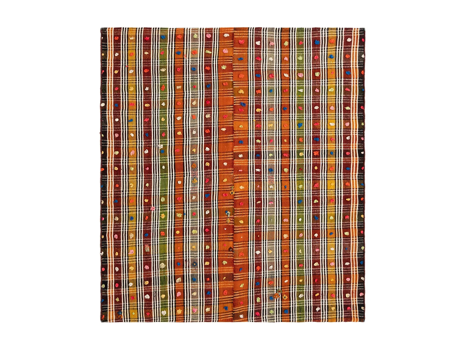 Wollteppich 158x176 Orange Jajim