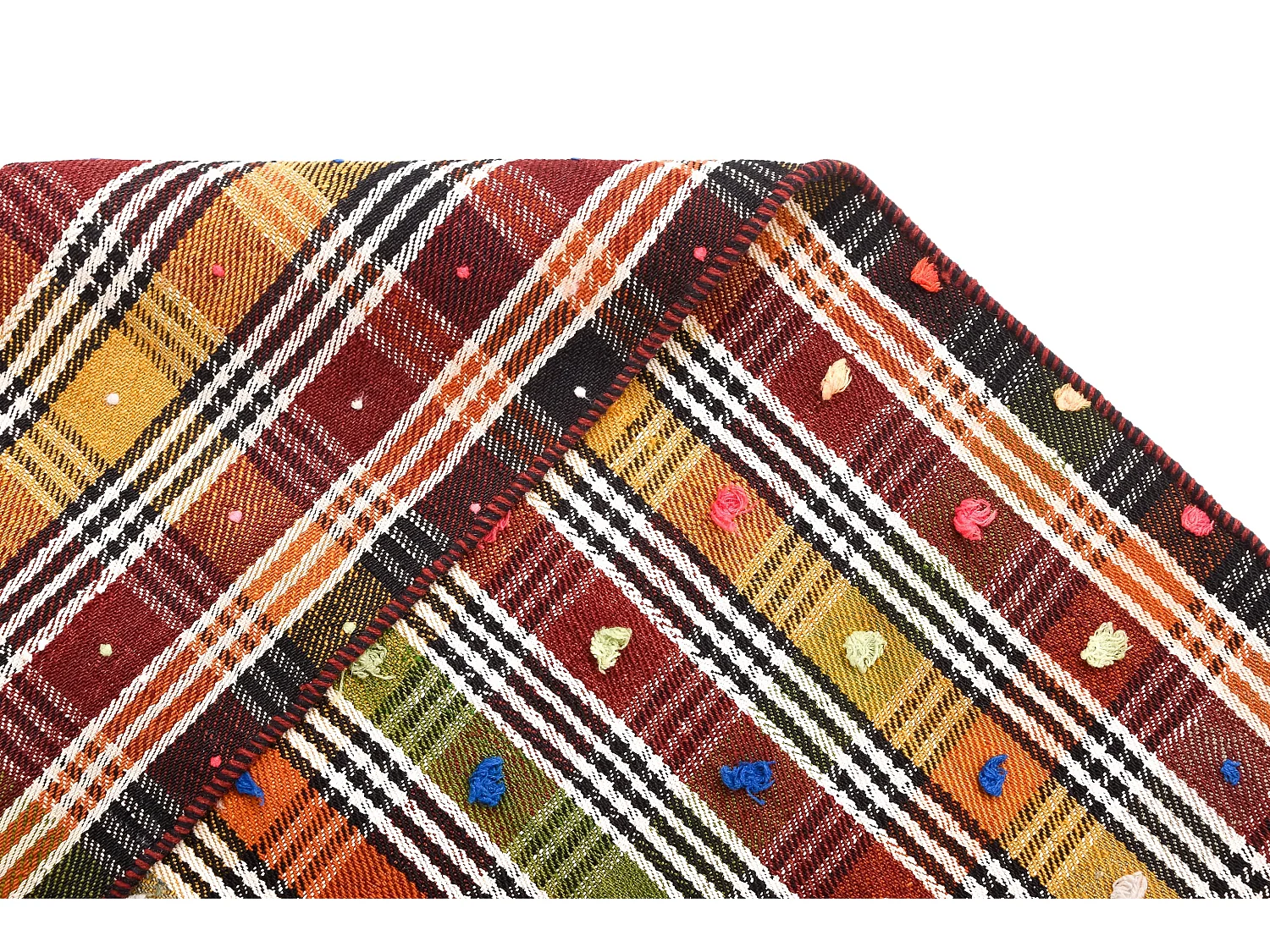 Wollteppich 158x176 Orange Jajim