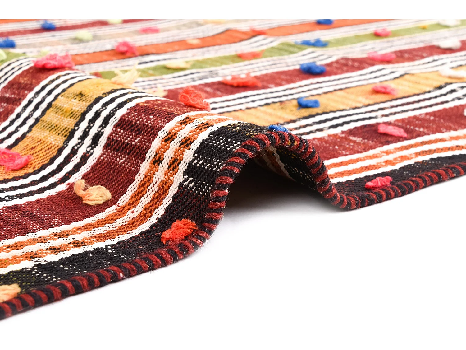 Tapis de laine 158x176 orange Jajim