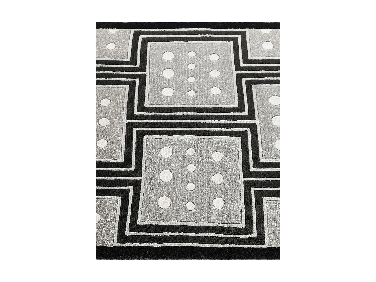 Tappeto per corridoio in lana 79x206 nero Darya