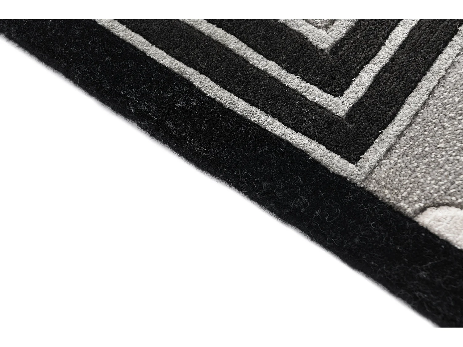 Tappeto per corridoio in lana 79x206 nero Darya