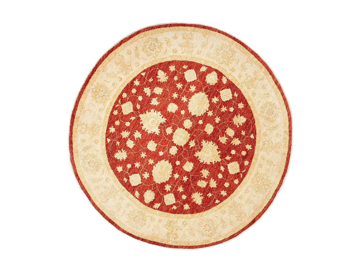 Wollteppich 200x203 Beige Kaizar