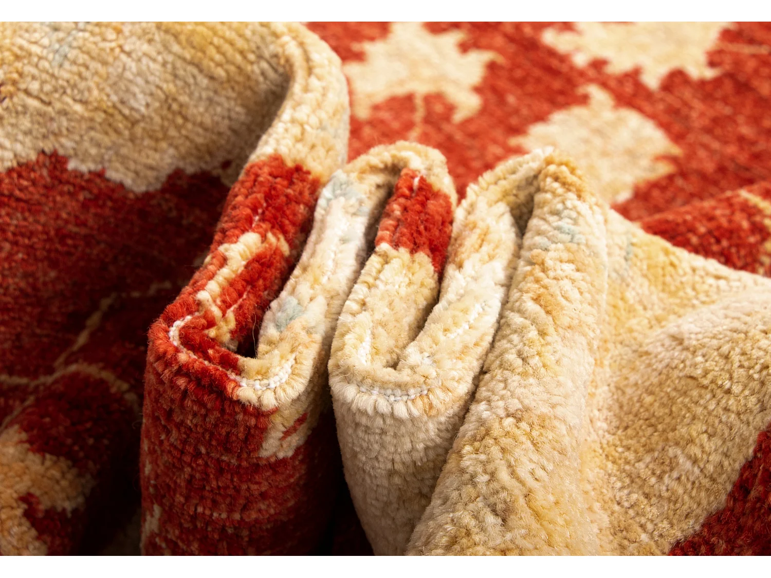 Wollteppich 200x203 Beige Kaizar