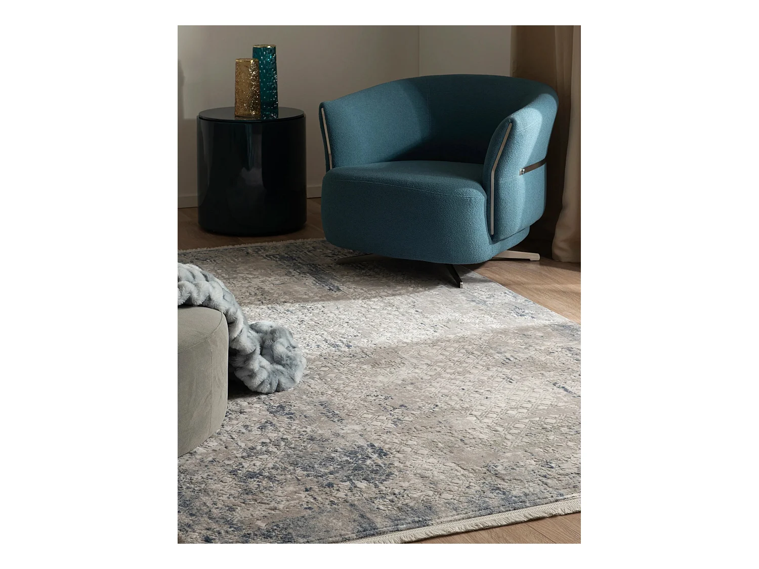Tapis 275x365 Bleu Davos Magic