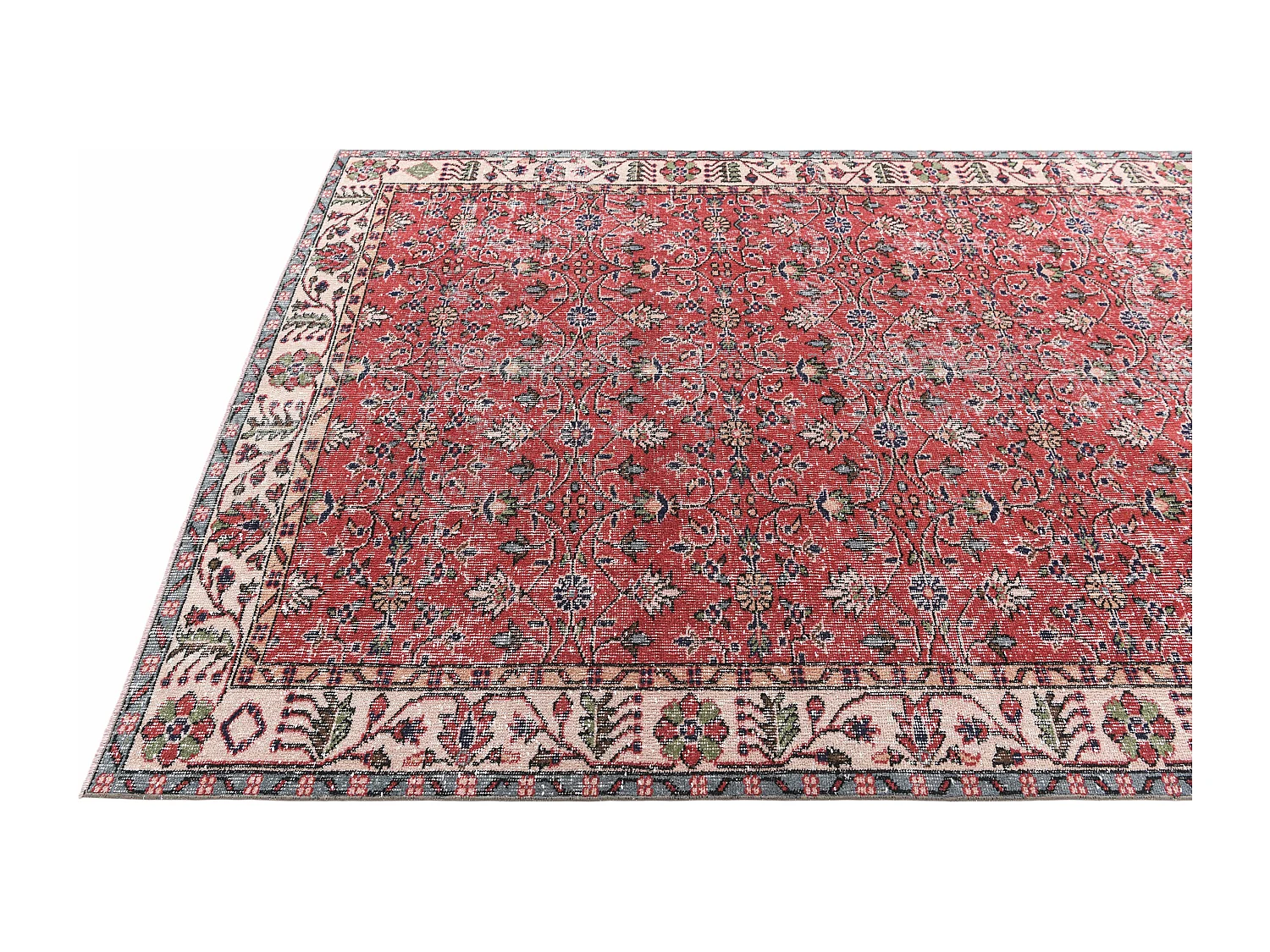 Tapis de laine 165x287 rouge Ultra Vintage