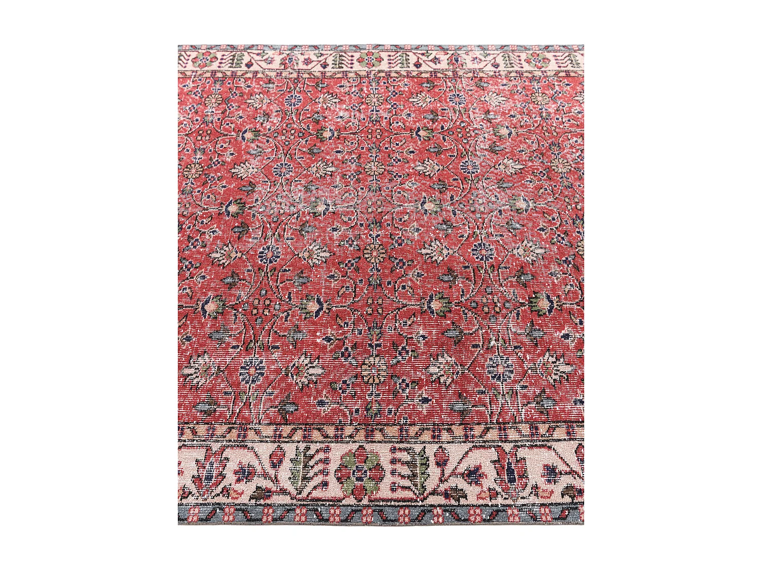 Tapis de laine 165x287 rouge Ultra Vintage
