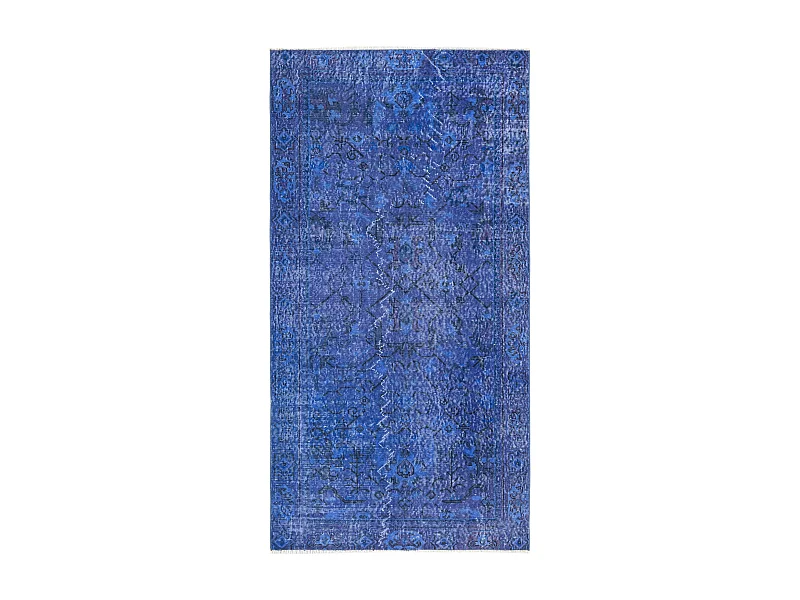 Tapis de laine 99x198 Bleu Ultra Vintage