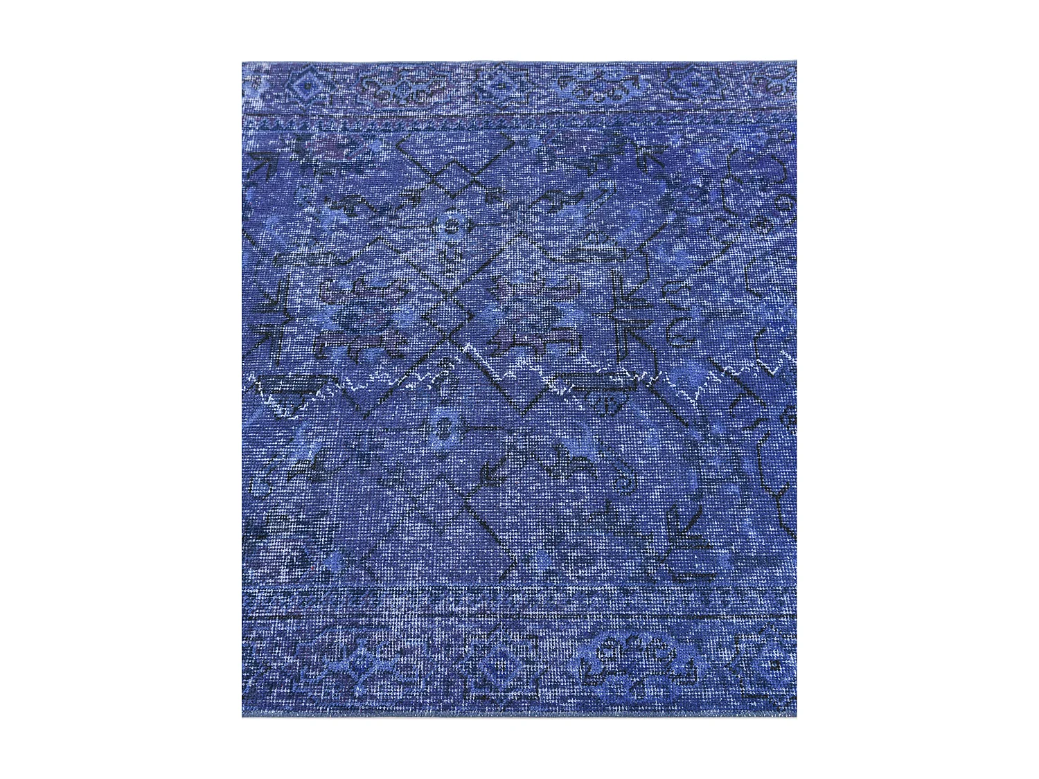 Tapis de laine 99x198 Bleu Ultra Vintage
