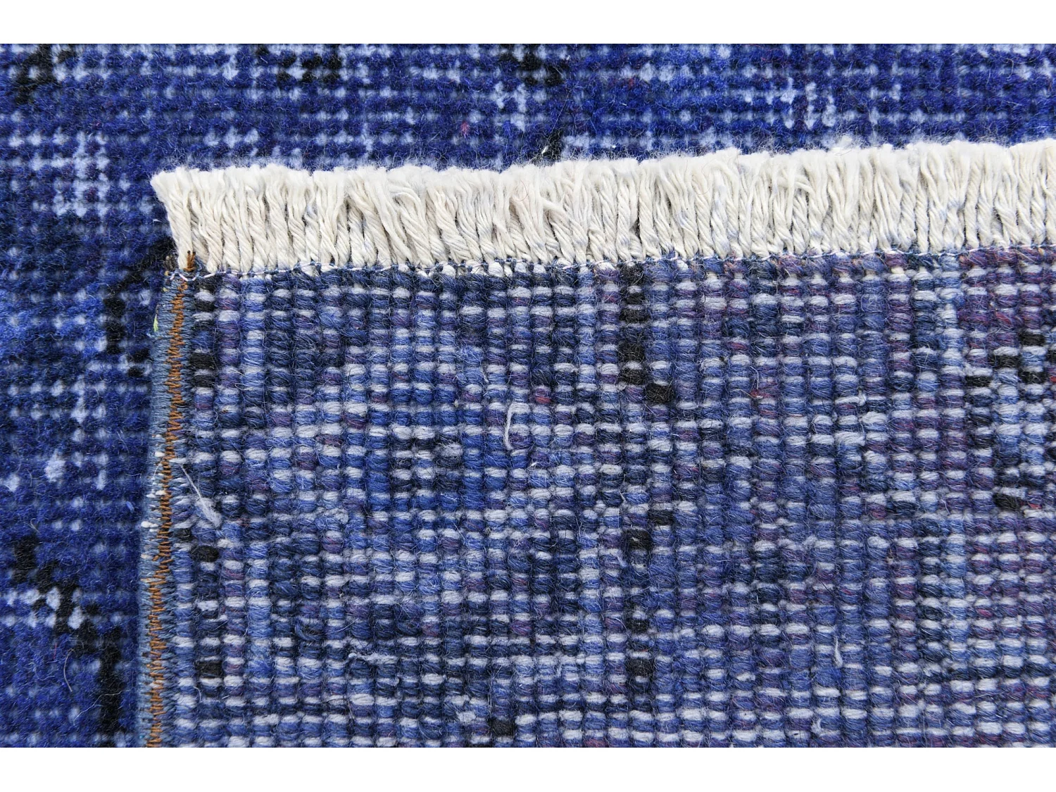 Tapis de laine 99x198 Bleu Ultra Vintage