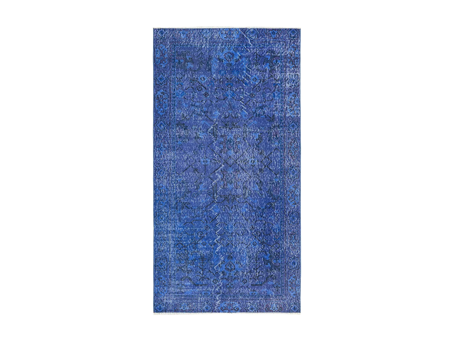 Tapis de laine 99x198 Bleu Ultra Vintage
