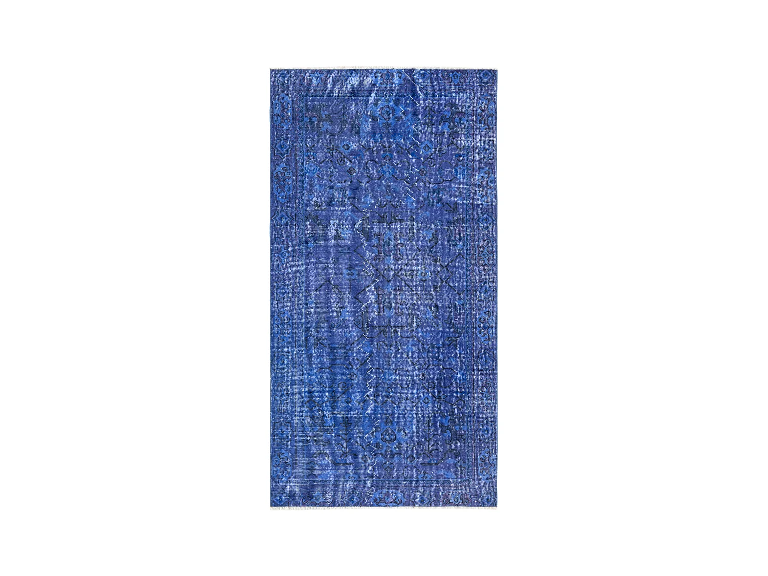 Tapis de laine 99x198 Bleu Ultra Vintage
