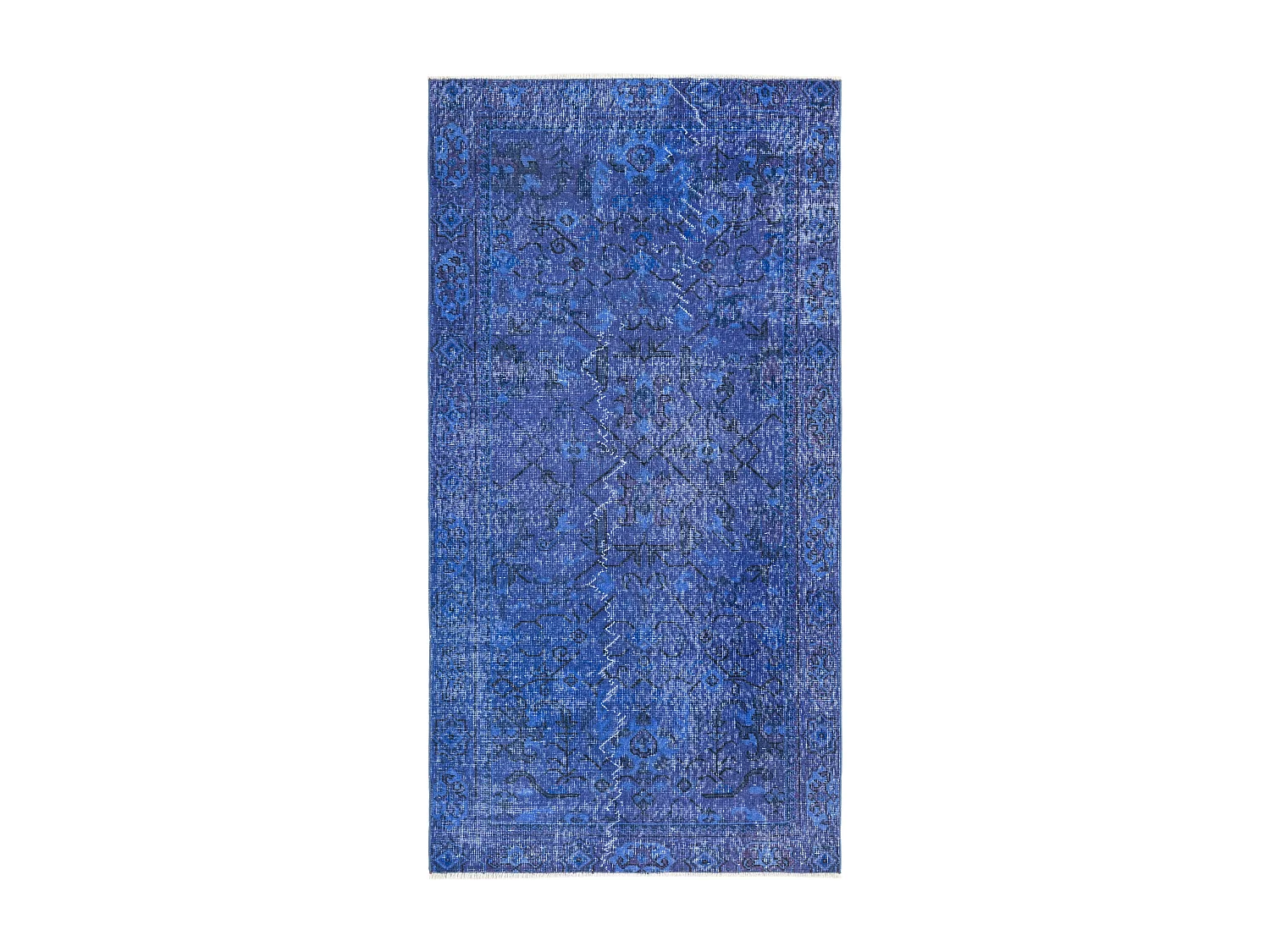 Tapis de laine 99x198 Bleu Ultra Vintage