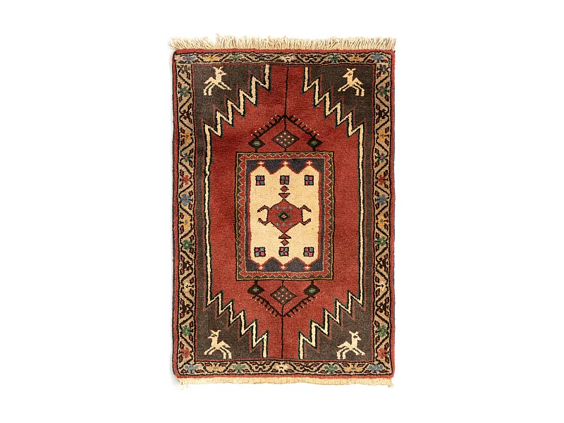 Wollteppich 67x104 Rot Ardabil