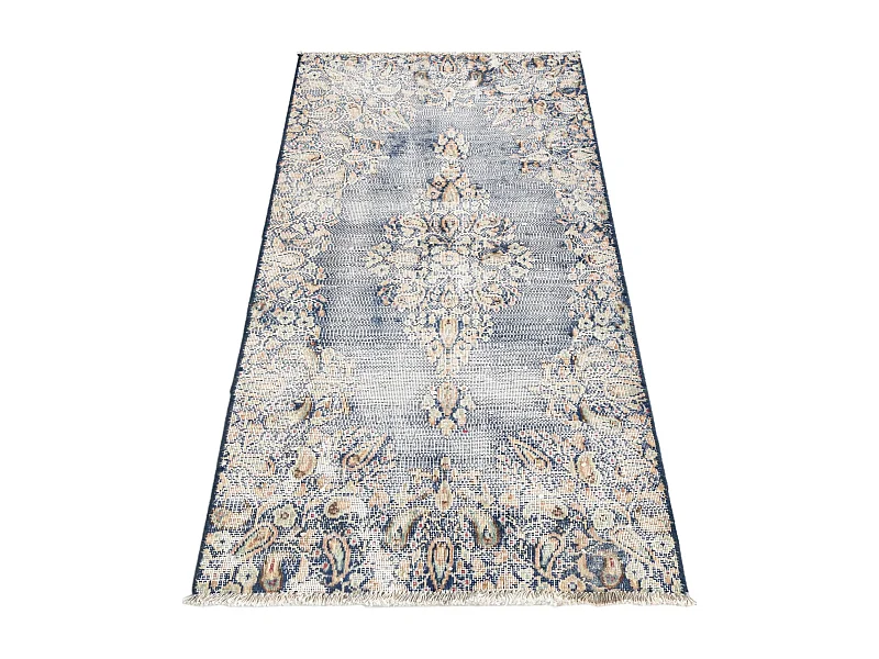Wollteppich 54x114 Blau Vintage Royal