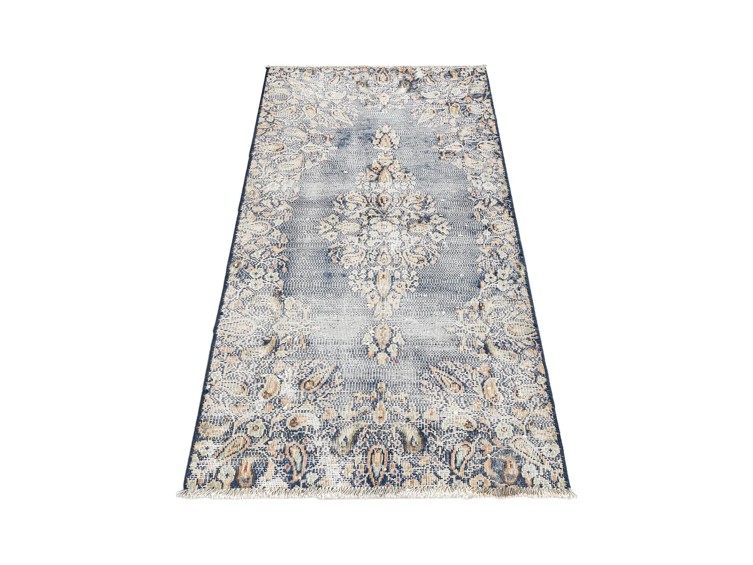 Tapis de laine 54x114 Bleu Vintage Royal