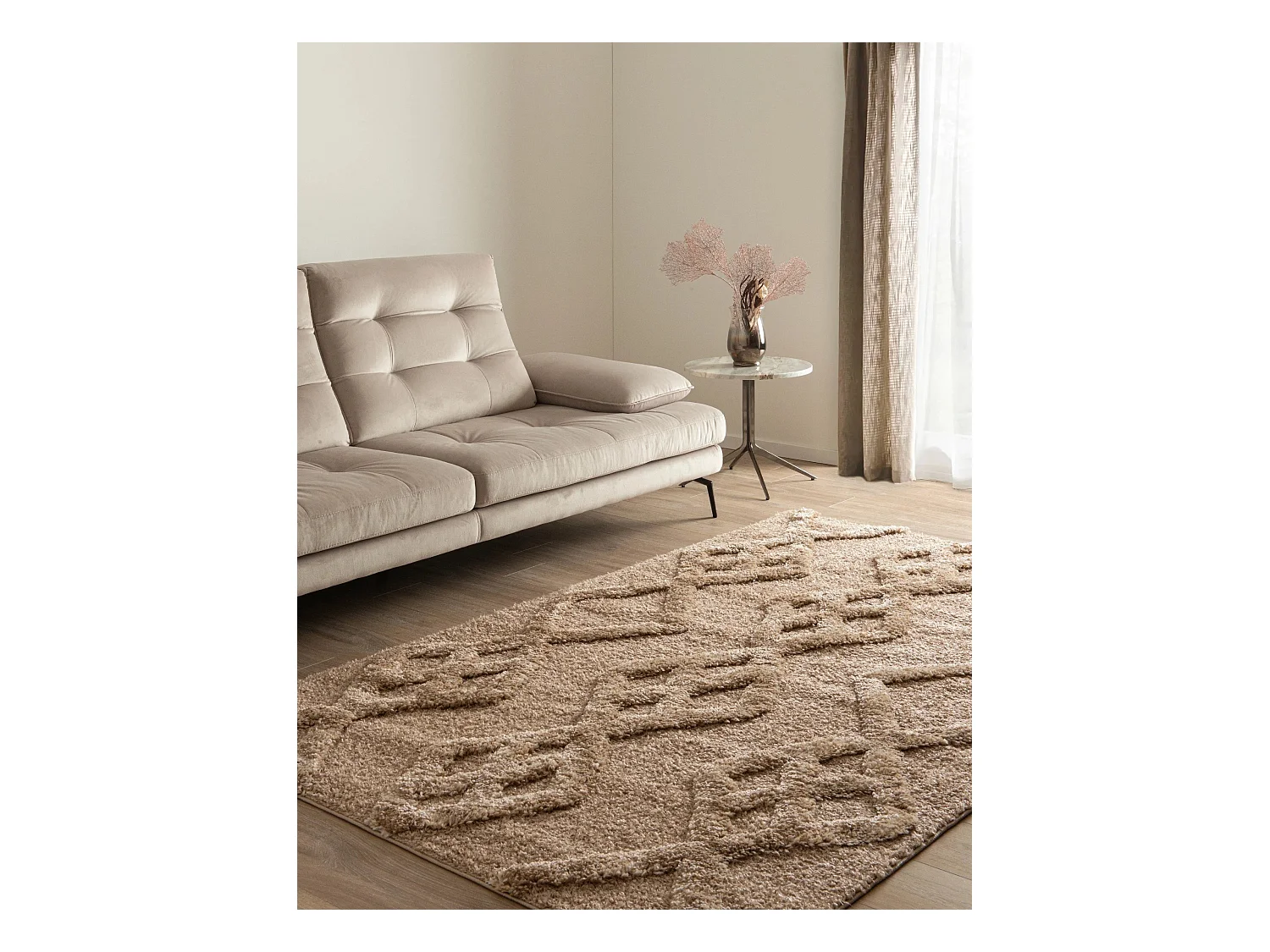 Tapis shaggy 240x305 brun Thun Tribus