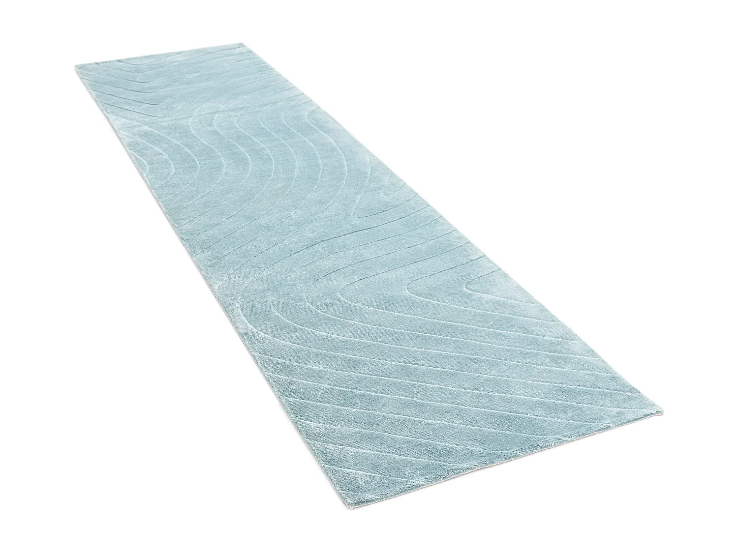 Tappeto per corridoio in lana 81x295 blu Darya