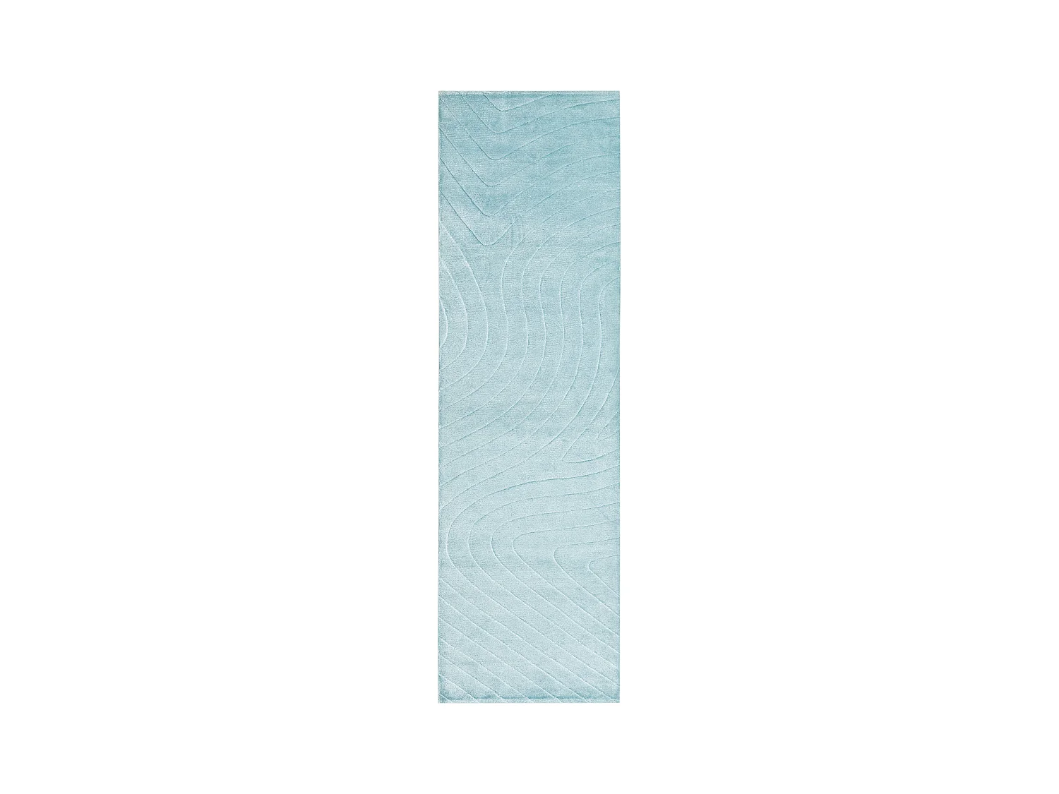 Tapis de couloir en laine 81x295 bleu Darya