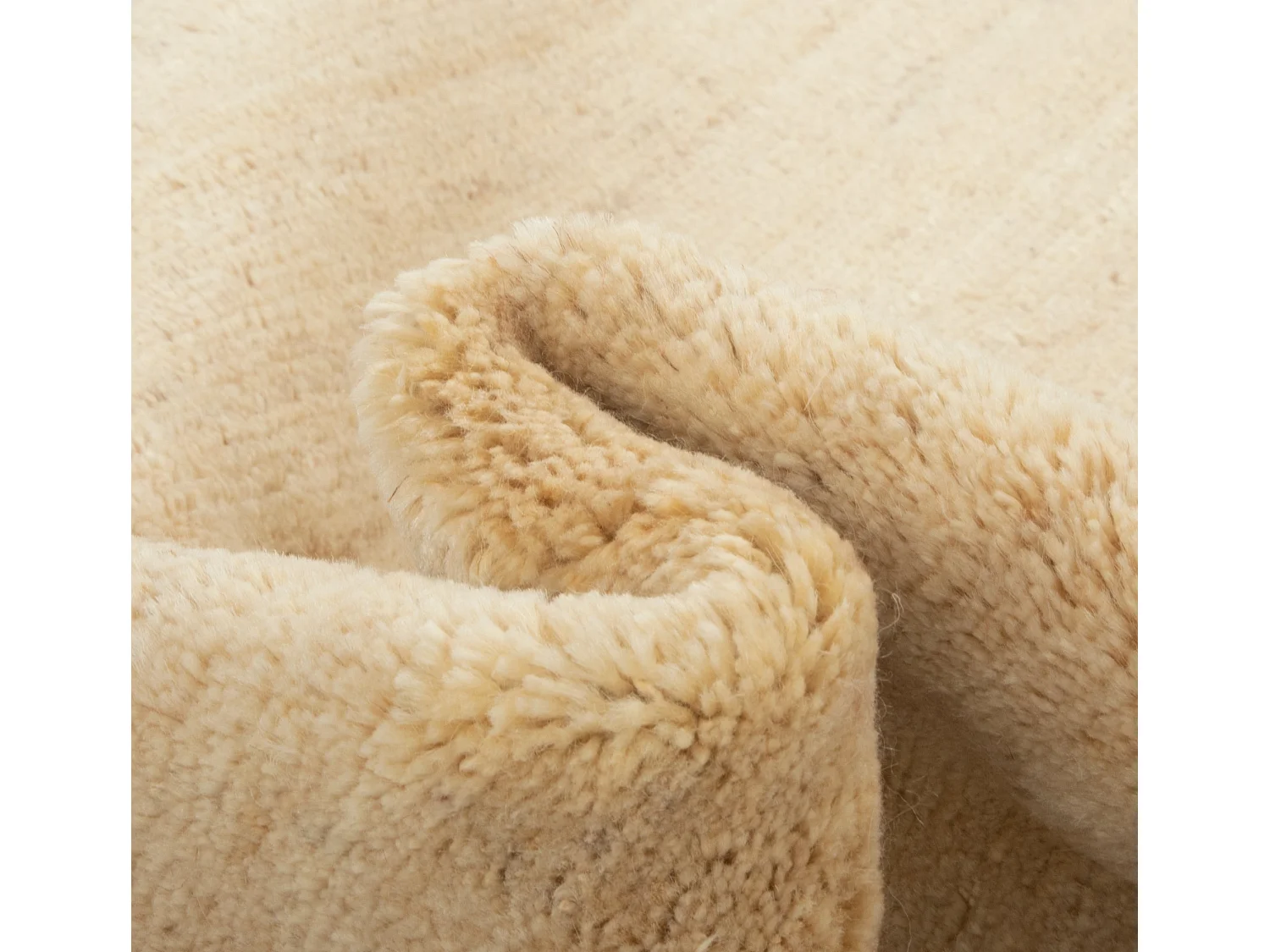 Tapis de laine 148x207 beige Gabbeh Shouli