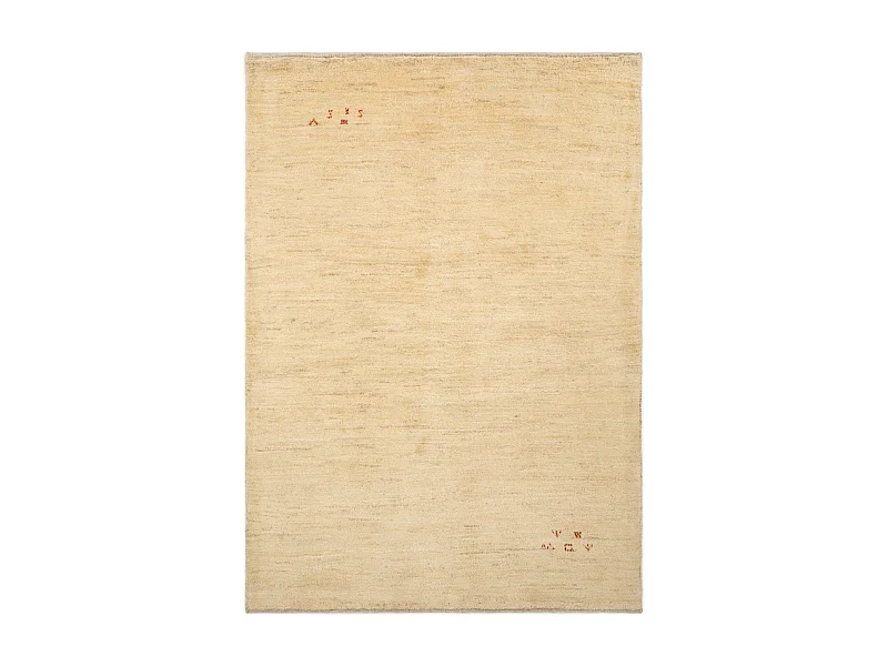 Tapis de laine 148x207 beige Gabbeh Shouli