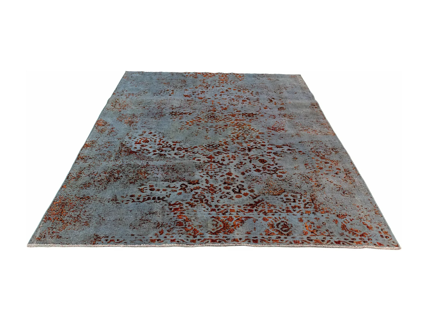 Tapis de laine 190x291 Bleu Vintage Royal