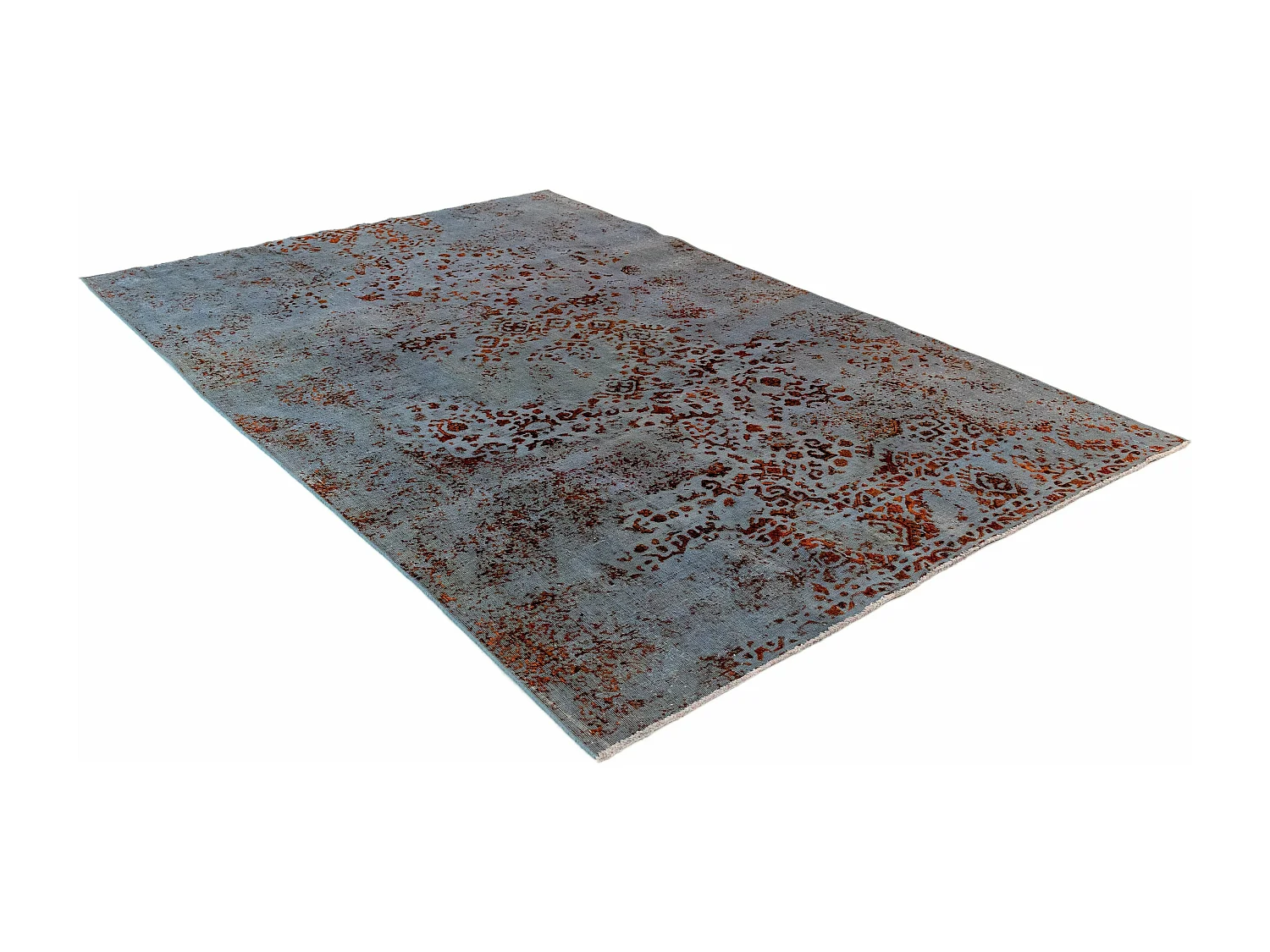 Wollteppich 190x291 Blau Vintage Royal