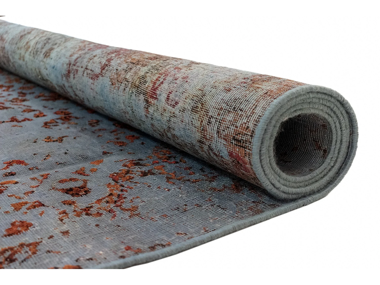 Wollteppich 190x291 Blau Vintage Royal