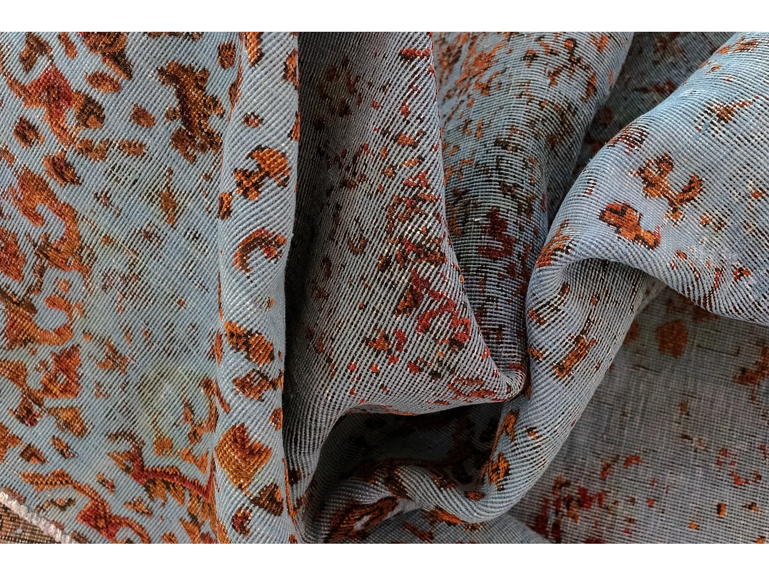 Wollteppich 190x291 Blau Vintage Royal