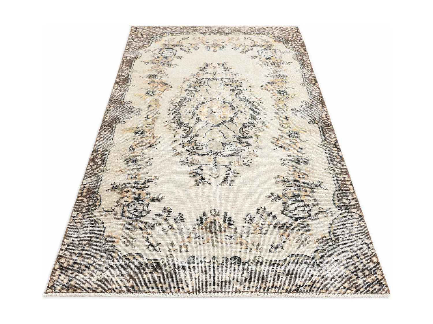 Tapis de laine 112x208 beige Ultra Vintage