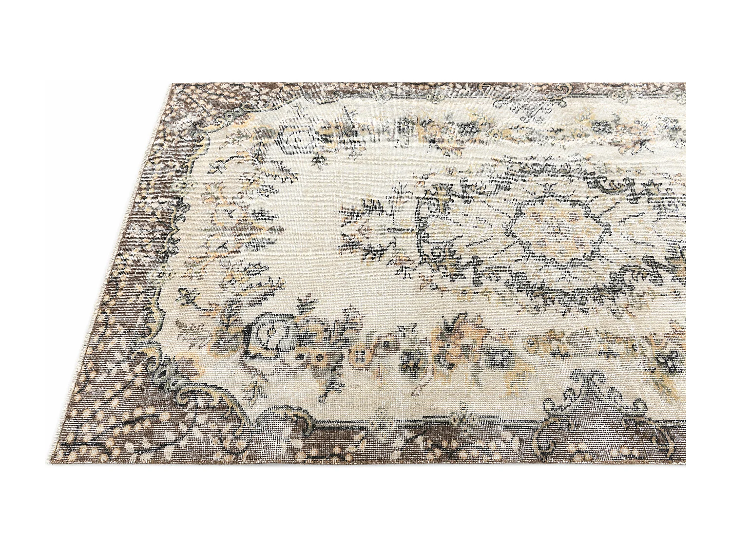 Tapis de laine 112x208 beige Ultra Vintage