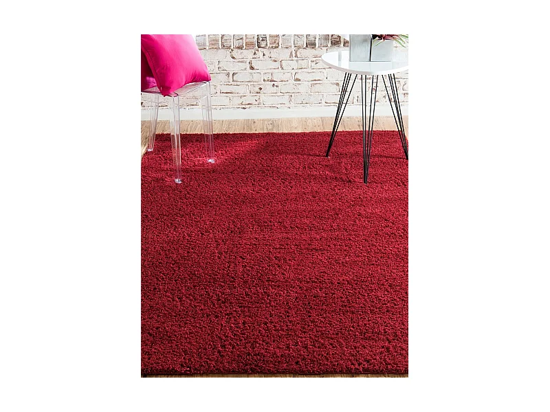 Hochflorteppich 185x185 Rot Luzern