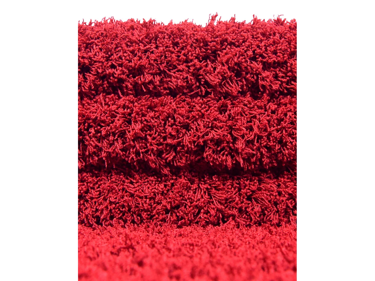 Tapis shaggy 185x185 rouge Luzern
