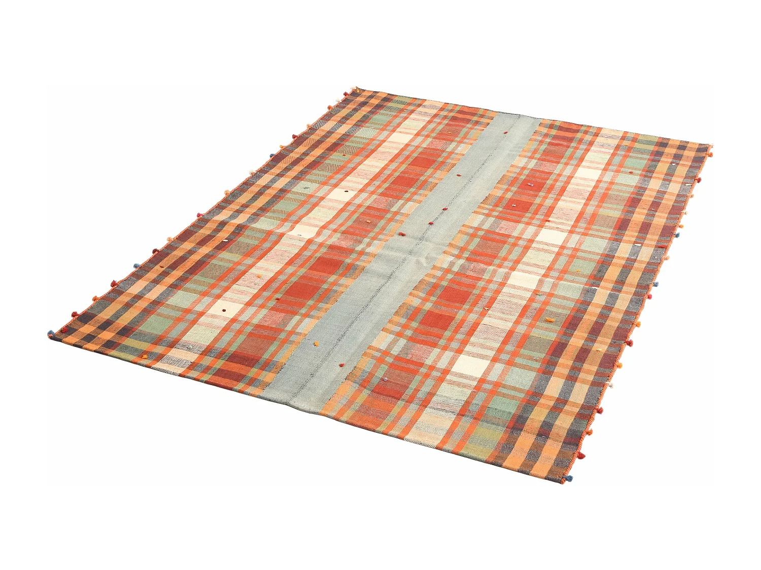 Tapis de laine 134x197 rouge Jajim