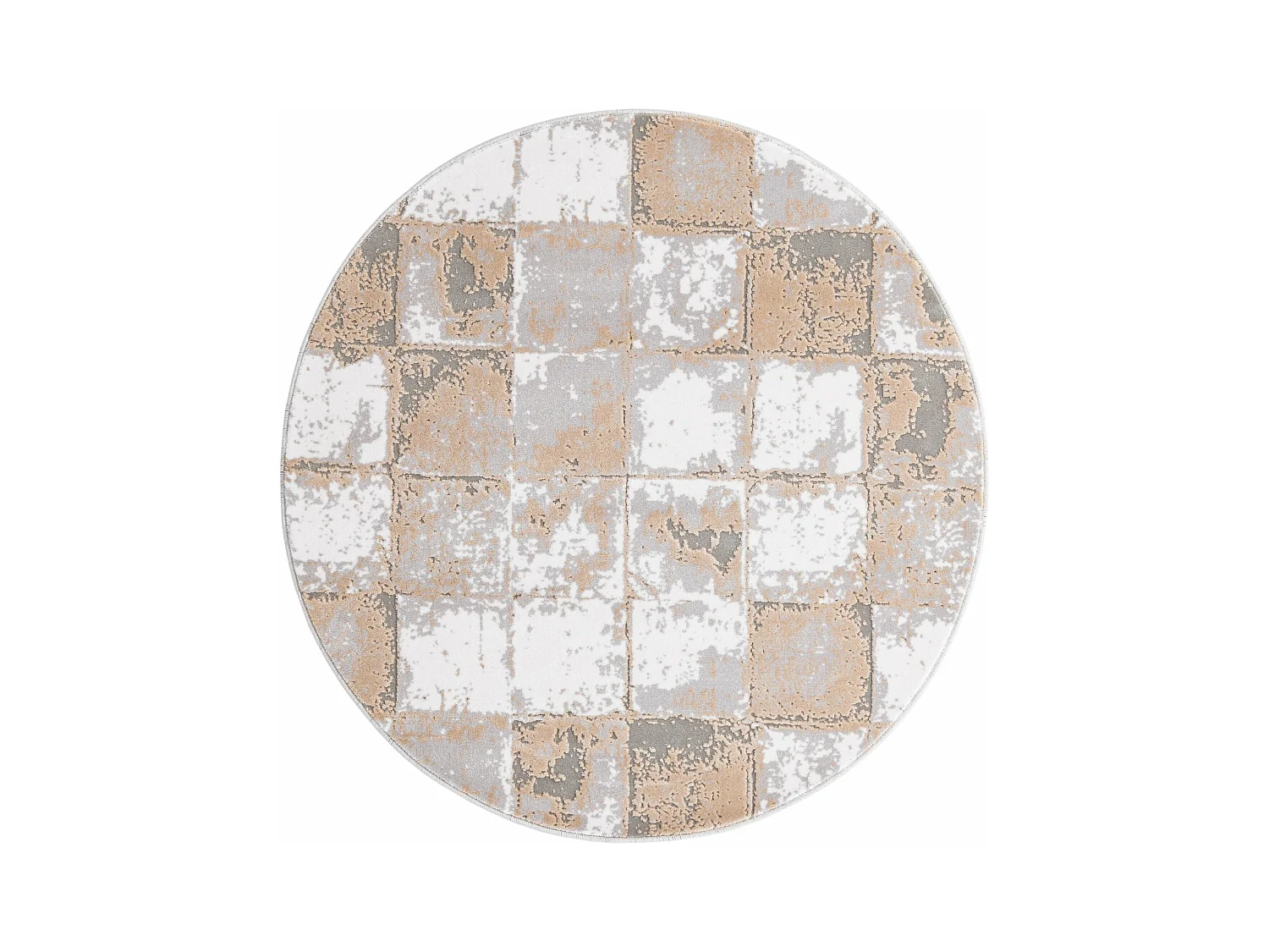 Teppich 160x160 Beige Davos Cube