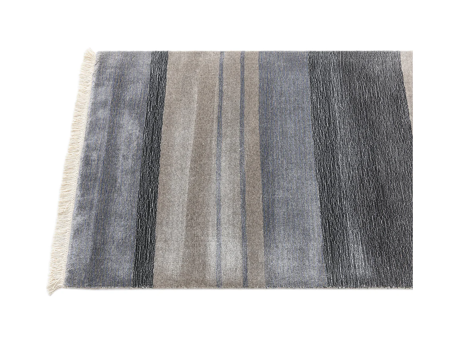 Läufer-Wollteppich 79x386 Grau Darya