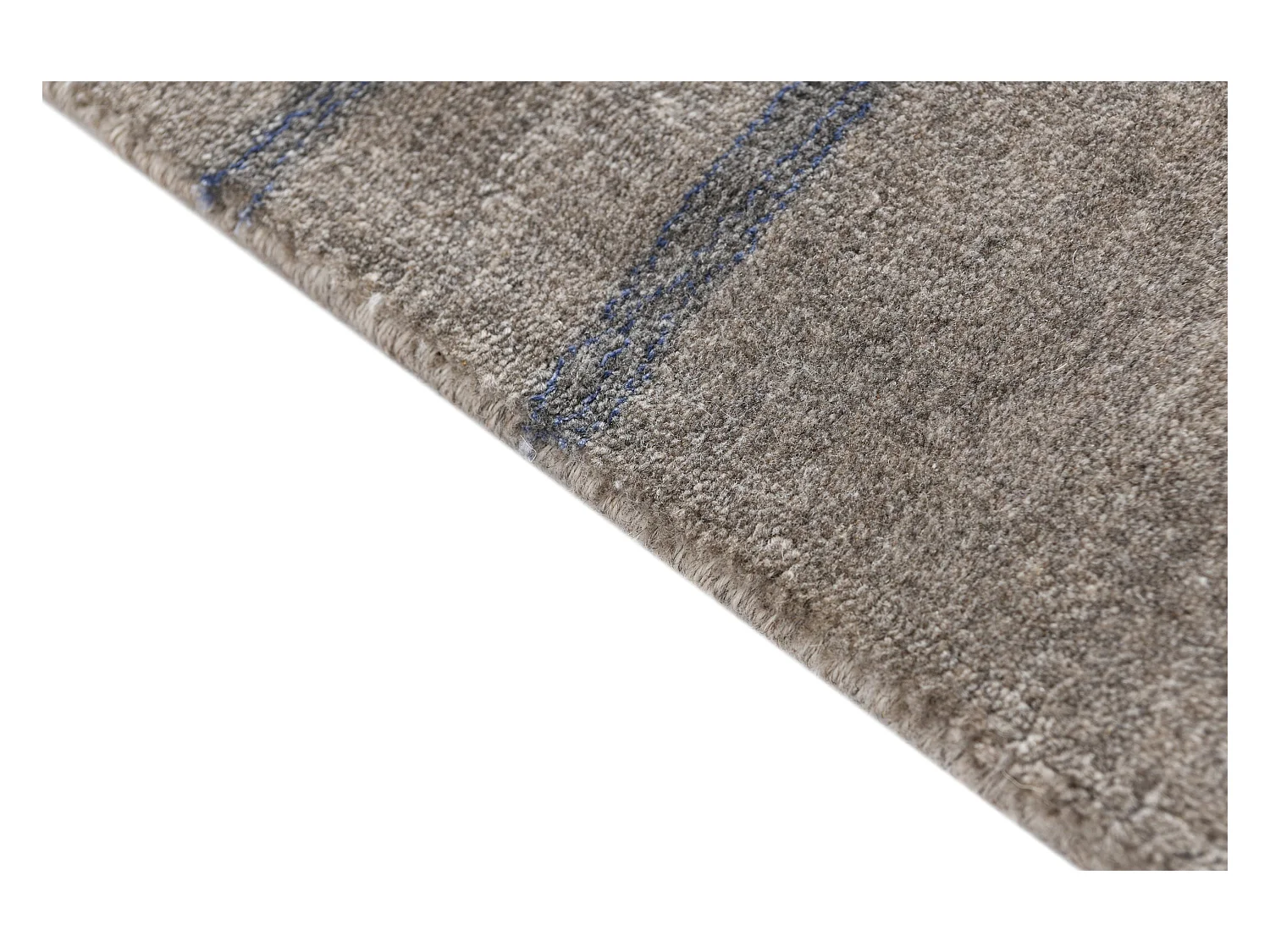 Läufer-Wollteppich 79x386 Grau Darya