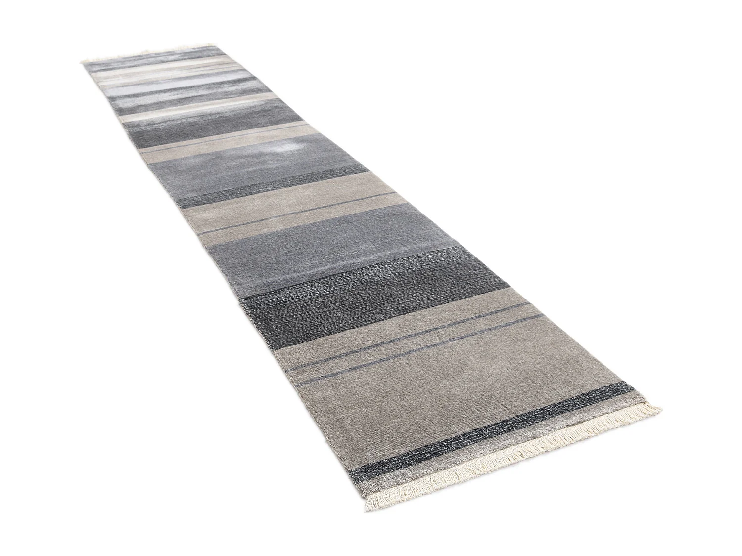 Tapis de couloir en laine 79x386 gris Darya