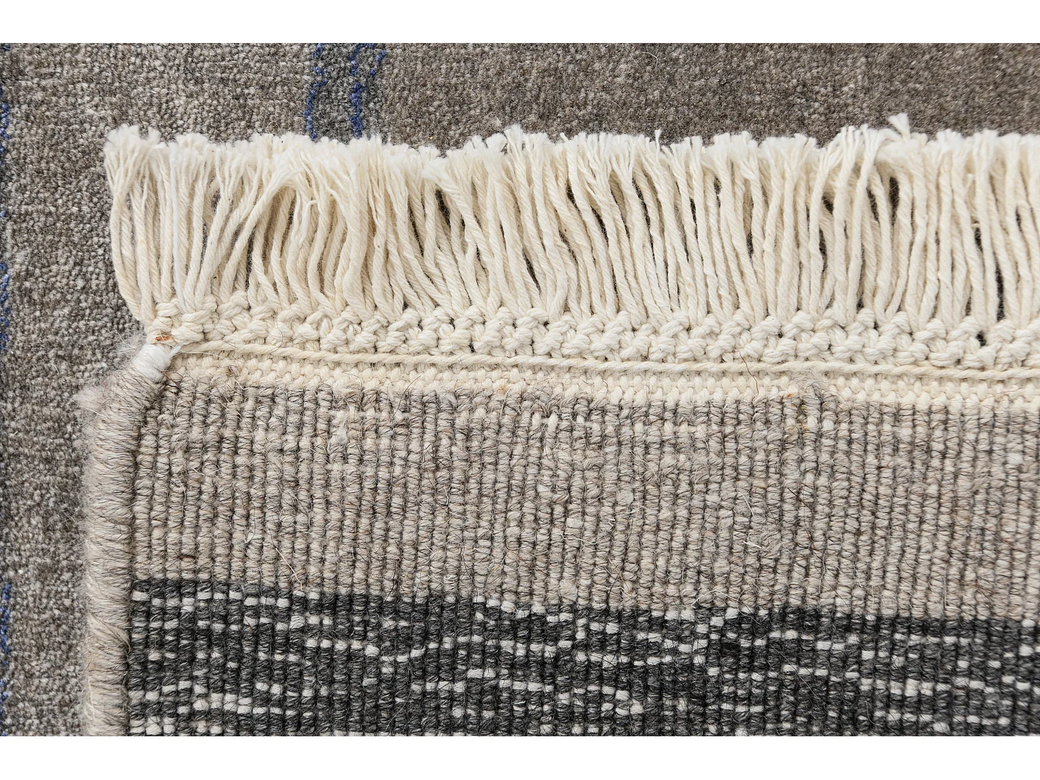 Tapis de couloir en laine 79x386 gris Darya